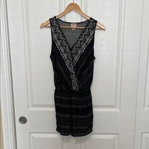 Mossimo Supply Co. Black and White Patterned Romper